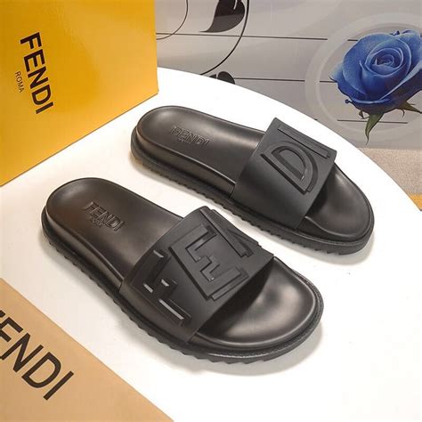 fendi flip flops black|fendi slides on sale.